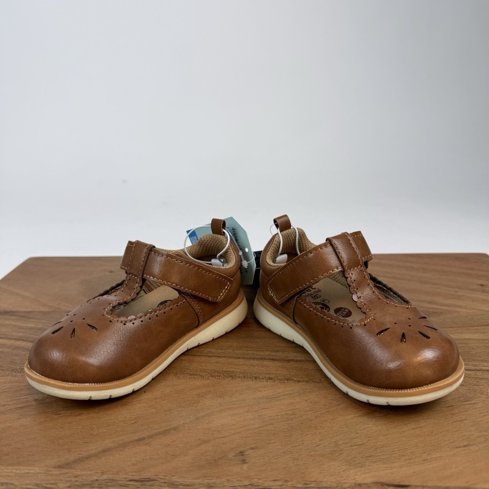 New Little Kids Stride Rite Lacey 2.0 Tan Mary Jane Shoes Size 6 C NIB - Picture 5 of 8